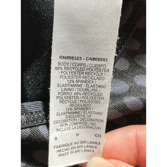 Nike Dri - Fit Women's Black Gray Polka Dot Racerback Sports Bra Size Small - Picture 5 of 6